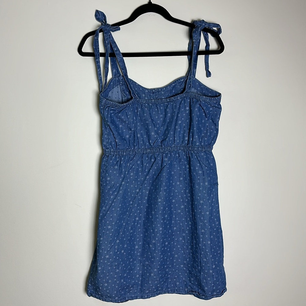 Madewell Denim Tie-Strap Button Front Sundress in Star‎ Jaquard - Picture 7 of 7